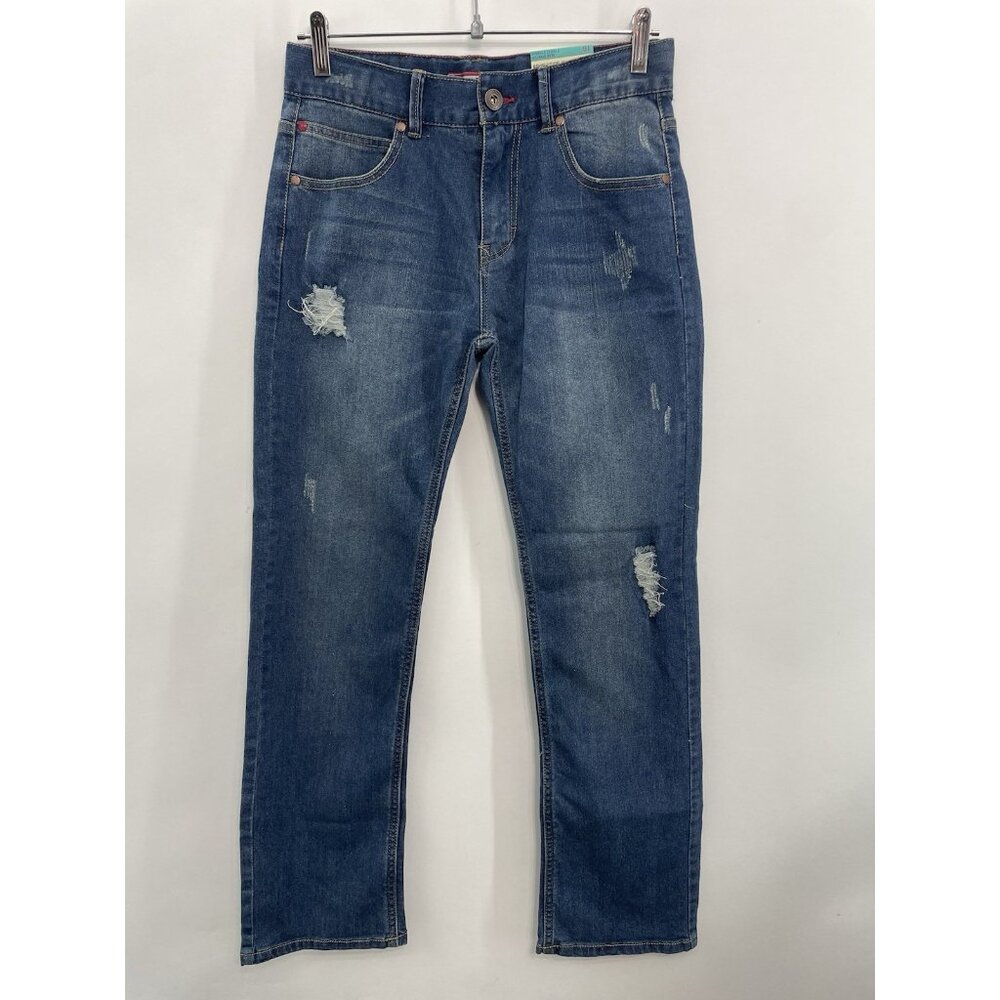 Tommy Hilfiger Jeans Slim Straight Leg Stretch Distressed Kids Youth 16 28x28